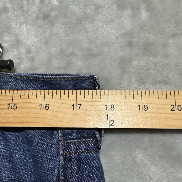 Lucky Brand Straight Leg Jeans Men's 34 Blue Washed USA Made Y2K 5 Pocket Design - Picture 5 of 8